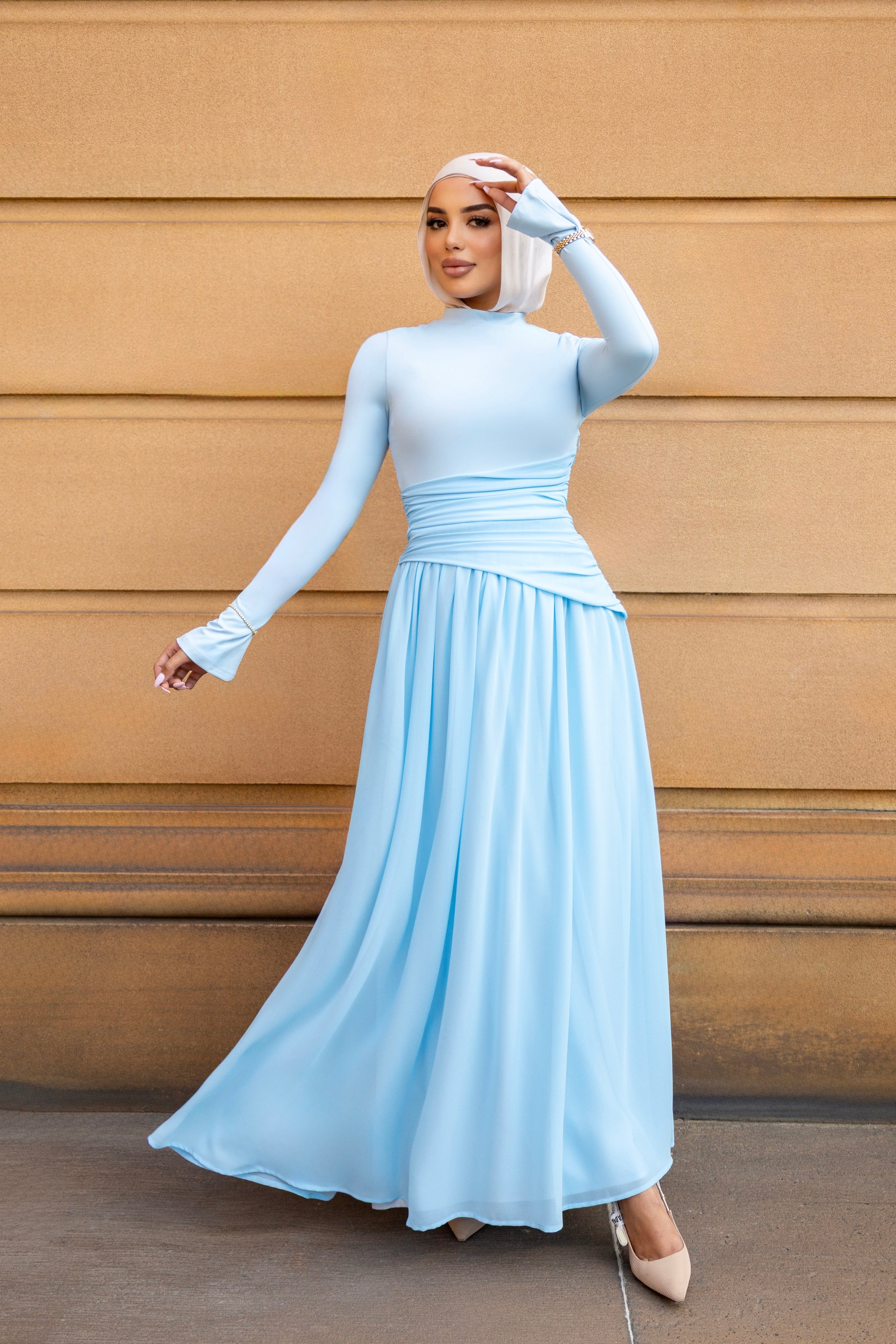 MIREYA Chiffon Modest Maxi Dress | L'ATELIER V S | SANA THE LABEL MIREYA Chiffon Modest Maxi Dress | L'ATELIER V S | SANA THE LABEL